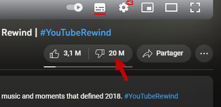 Je n'aime pas YouTube 4 plus tard