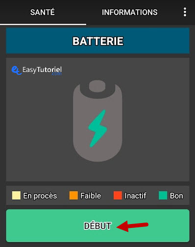 réparer calibrer la batterie débuts Android 3