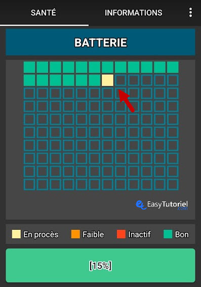 réparer calibrer la charge de la batterie Android 4