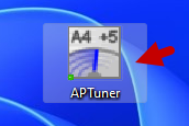 Détecter la fréquence Windows 3 Ap Tuner Raccourci créé sur le bureau
