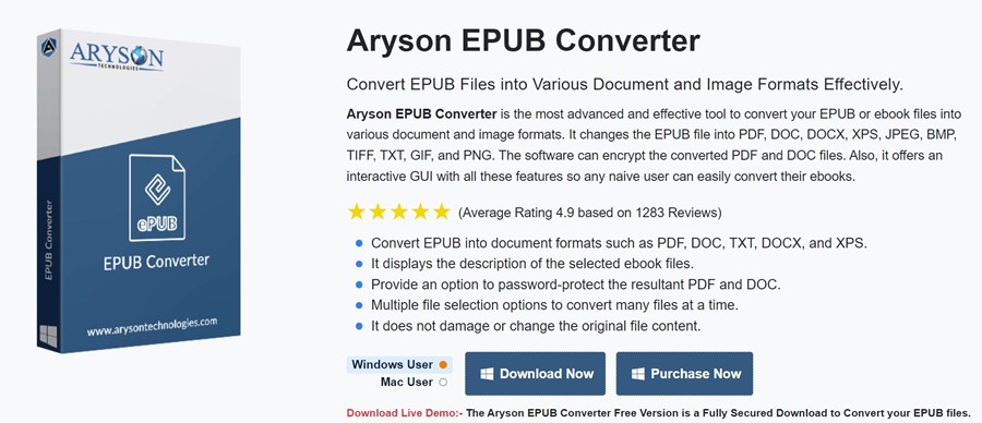 Convertisseur Aryson EPUB