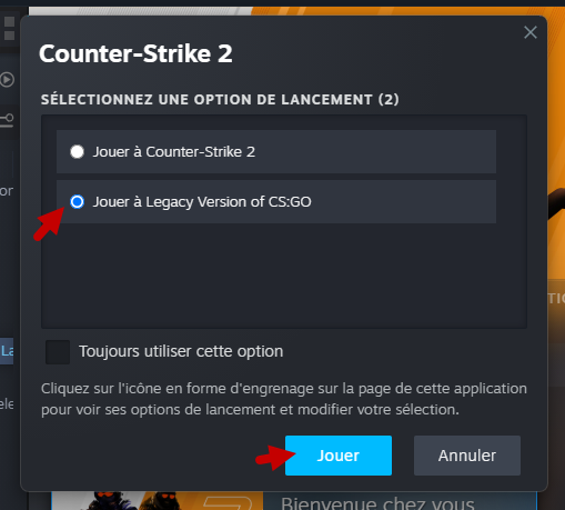 jouer à CSGO