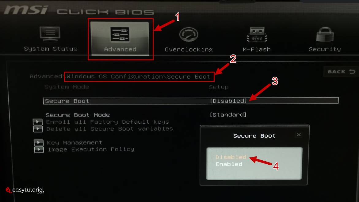 Ubuntu Dual Boot Windows 11 19 désactive le BIOS de démarrage sécurisé