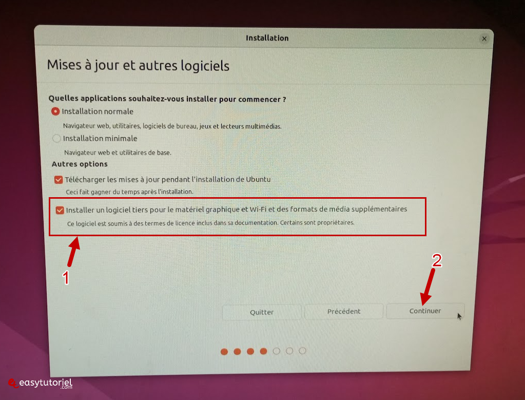 Ubuntu double démarrage Windows 11 26 installation normale