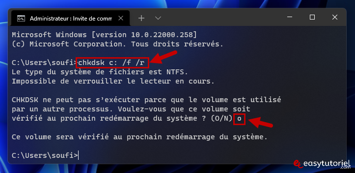 Erreur Reveraato 0xc00007b Windows 15 Solution logicielle CFR CHKDSK