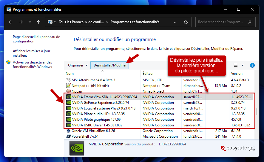 Erreur de retraite 0xc00007b Solution de solution Window