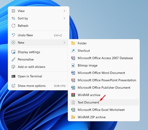 Nouveau> Document texte » largeur = »500″ Hauteur = »438″ srcset = »https://techviral.net/wp-content/uploads/2022/08/automaticate-mount-folder-as-drive-in-windows-11-at-startup-1.jpg 500w, https://techviral.net/wp-content/uploads/2022/08/automaticat-mount-folder-as-drive-in-windows-11-at-startup-1-300×263.jpg 300w » tailles = »(Largeur maximale: 500px) 100 VW, 500px »/></p>
<p class=