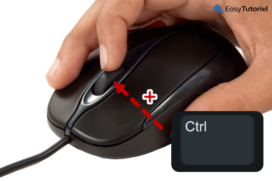 Raccourci les souris changent la taille du bureau icône