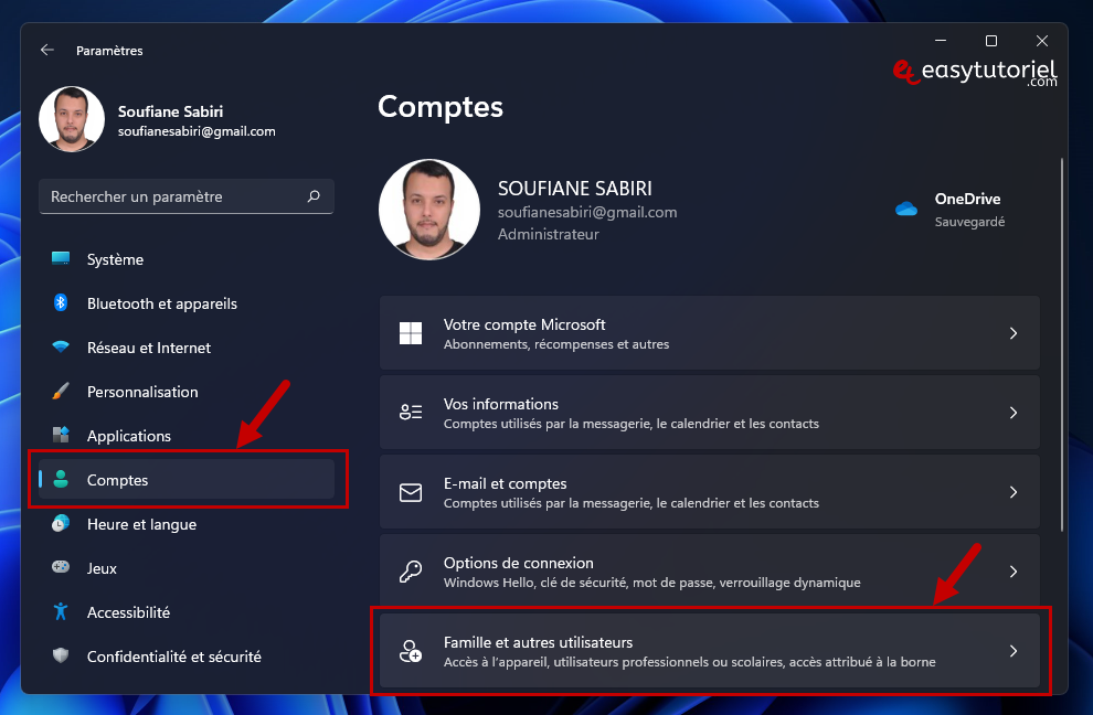 Réparer les comptes familiaux des utilisateurs de Windows 6
