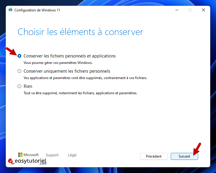 Windows 19 à retarate maintenir les fichiers d'application