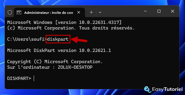 Format USBPartParte Windows 2 DiskPart
