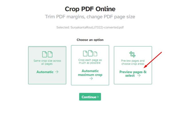 Sélectionnez la troisième option