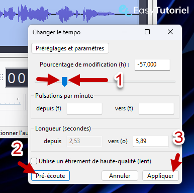Changer le tempo