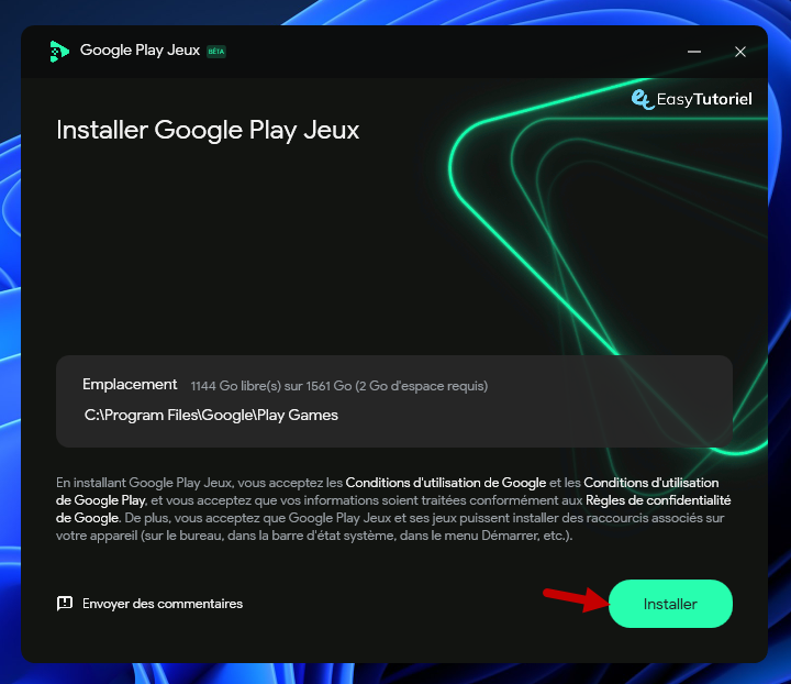 Google Play Games ISNALLER Program Fichiers