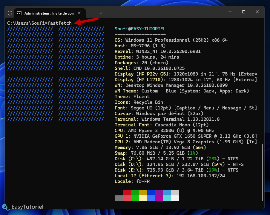 fenêtres de recherche rapide